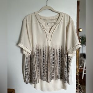 22/24W Cato Short Sleeve Blouse